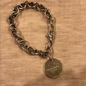 Tiffany & Co Silver Round tag bracelet